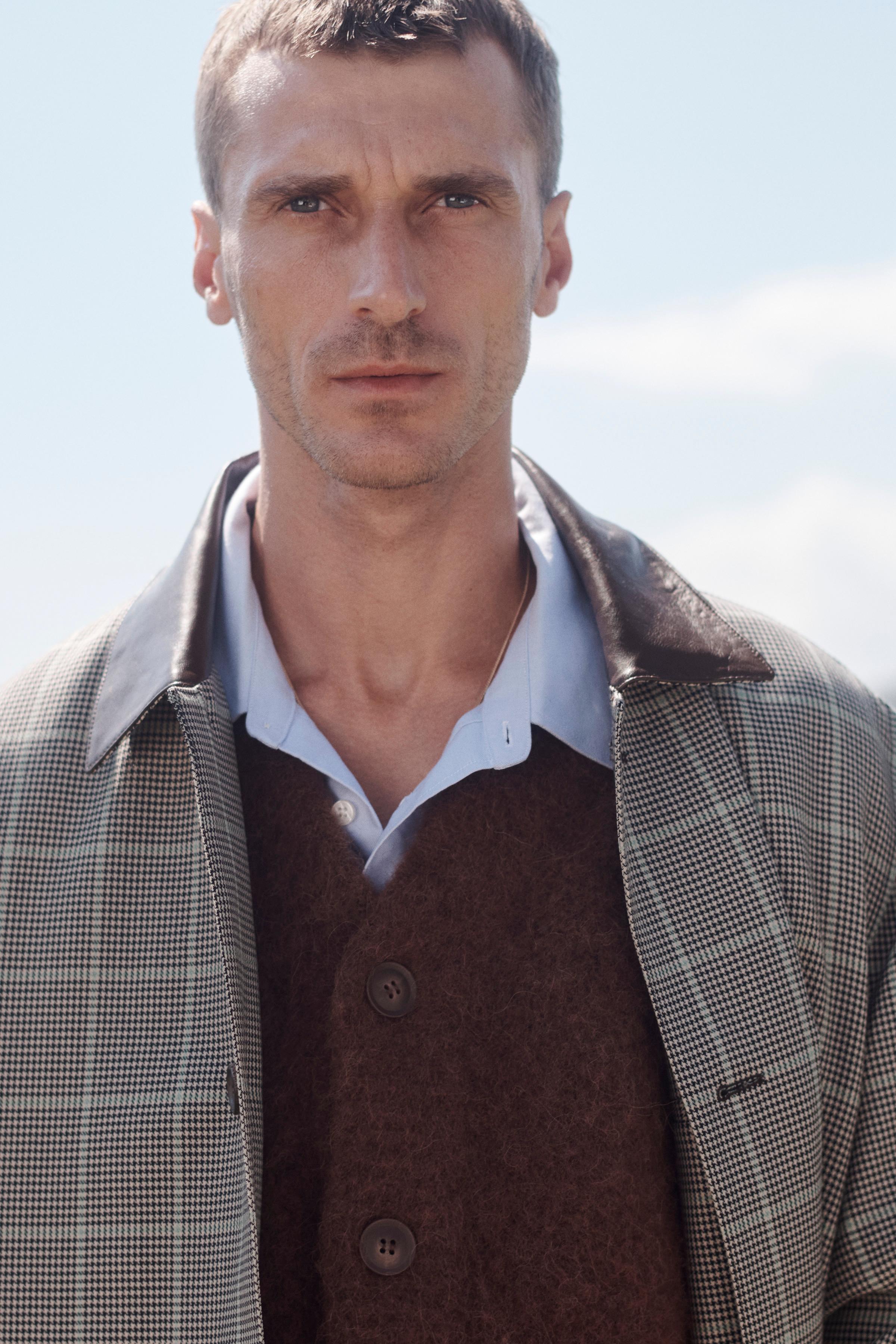 LIMITED EDITION PLAID AND LEATHER TRENCH COAT